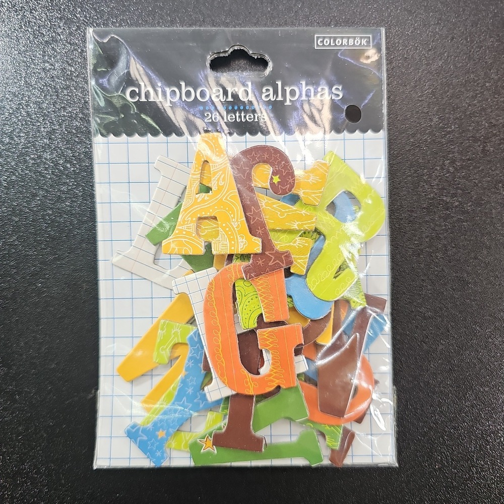 NEW Colorbok Chipboard Alphas 26 Pieces